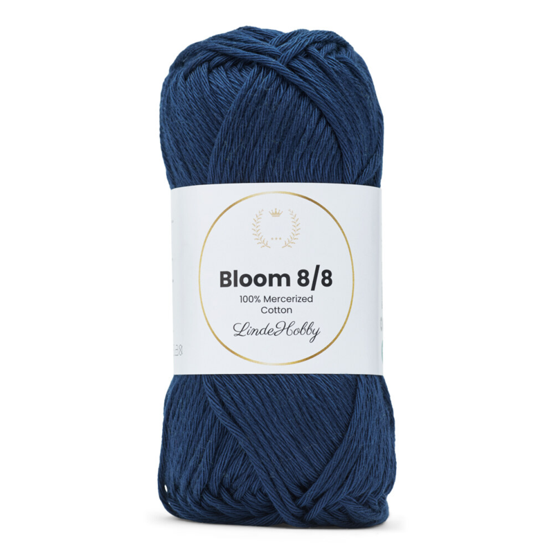 LindeHobby Bloom 8/8 Mercerized Cotton 17 Bleu marine