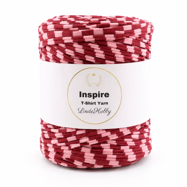 LindeHobby Inspire Print 37 Rose clair avec rayures bordeaux