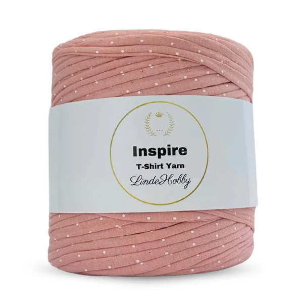 LindeHobby Inspire Print 62 Perzik met witte stippen