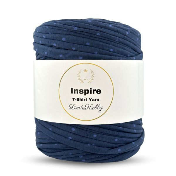 LindeHobby Inspire Print 18 Bleu foncé avec pois bleu clair