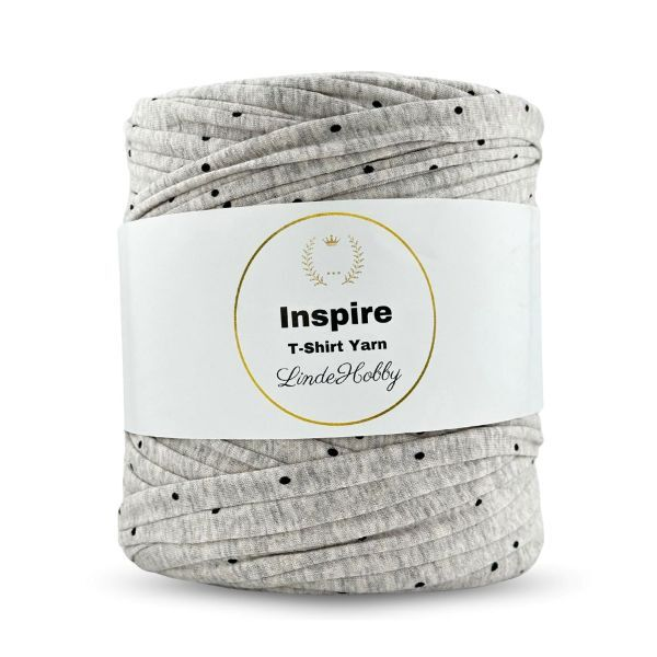 LindeHobby Inspire Print 14 Gris avec pois noirs