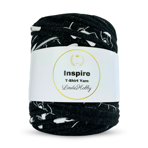LindeHobby Inspire Print 09 Gris foncé avec Mickey Mouse blanc