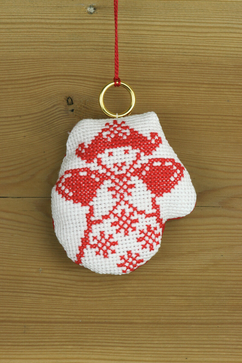 Kit de broderie Moufle avec ange 8 x 8 cm