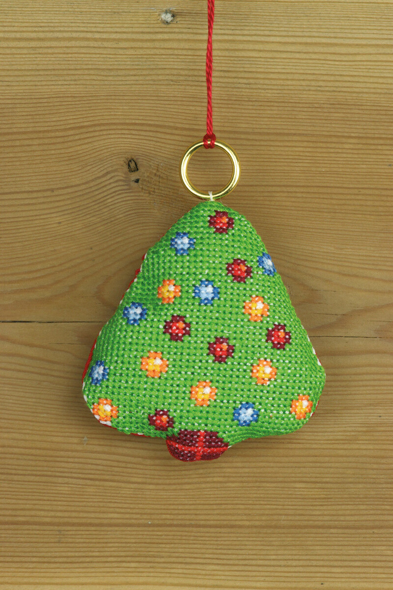 Kit de broderie Sapin de Noël 8 x 8 cm