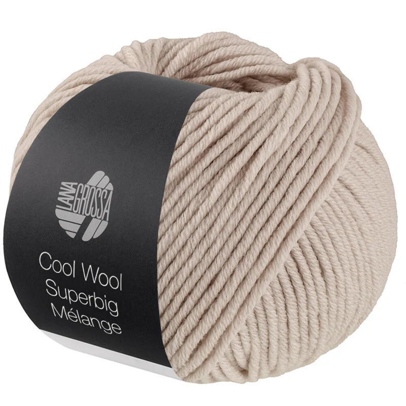 Lana Grossa Cool Wool Superbig 232 Grijsbeige gemêleerd