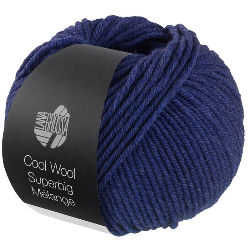 Lana Grossa Cool Wool Superbig 208 Bleu foncé chiné