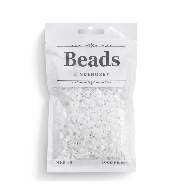 LindeHobby Beads Glitter 06 Wit