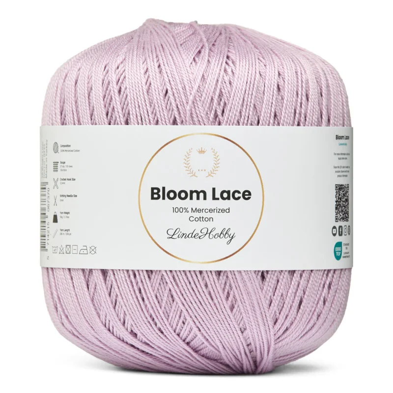 LindeHobby Bloom Lace Mercerized Cotton 26 Lilas vif