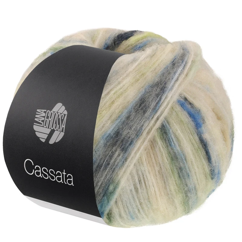 Lana Grossa Cassata 15 Jaune pâle/vert de mai/vert gris/bleu/jaune sable