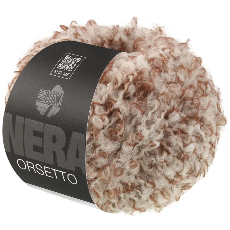 Lana Grossa Orsetto 104 Bruin/Ruwwit