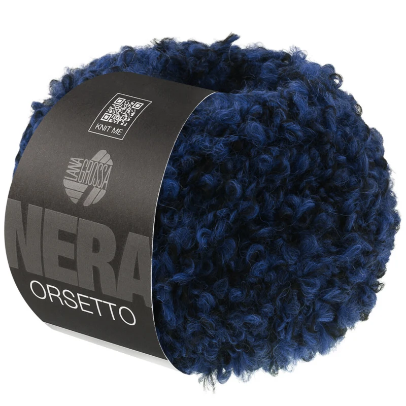 Lana Grossa Orsetto 107 Donkerblauw/Zwart