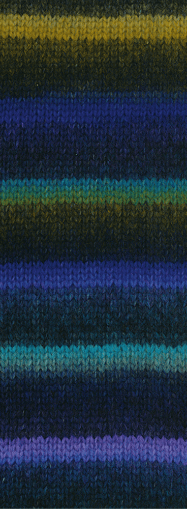 Lana Grossa Bomba 06 Bouteille-/vert opale/aubergine/bleu nuit/foncé-/bleu pétrole