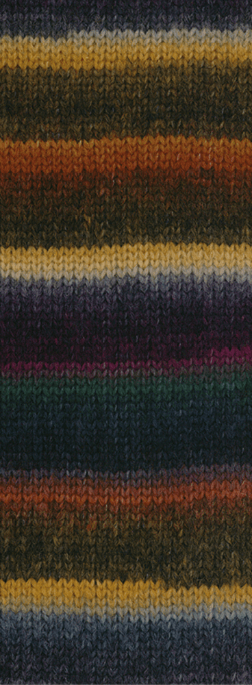 Lana Grossa Bomba 09 Nougat/moka/mûre/bleu noir/lilas gris/olive grise/anthracite