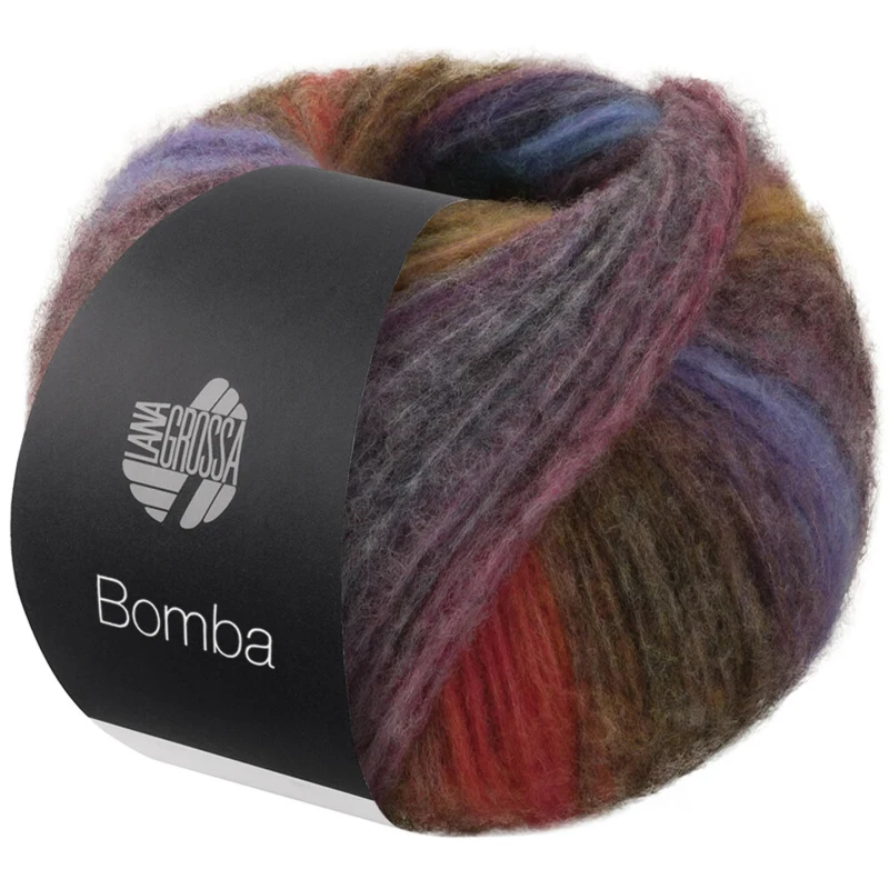 Lana Grossa Bomba 06 Bouteille-/vert opale/aubergine/bleu nuit/foncé-/bleu pétrole