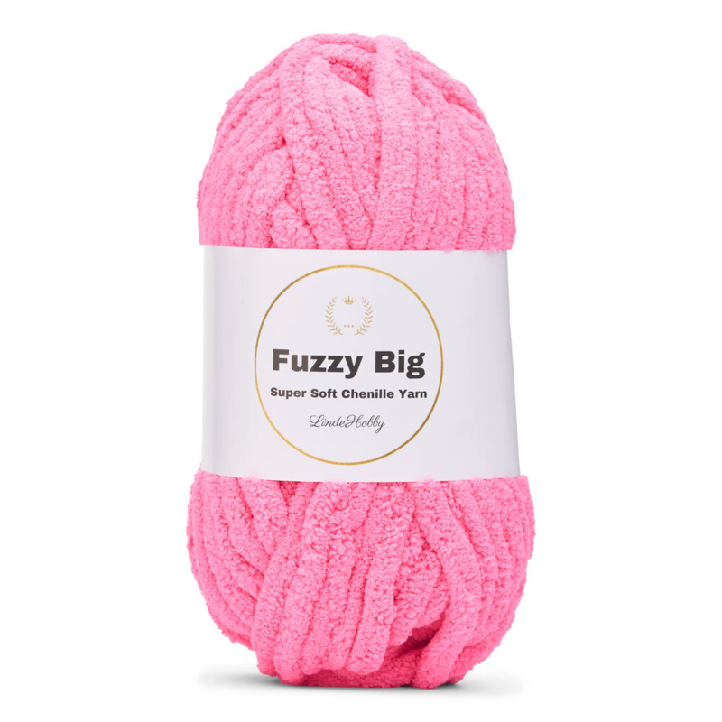LindeHobby Fuzzy Chenille BIG 49 Rose néon