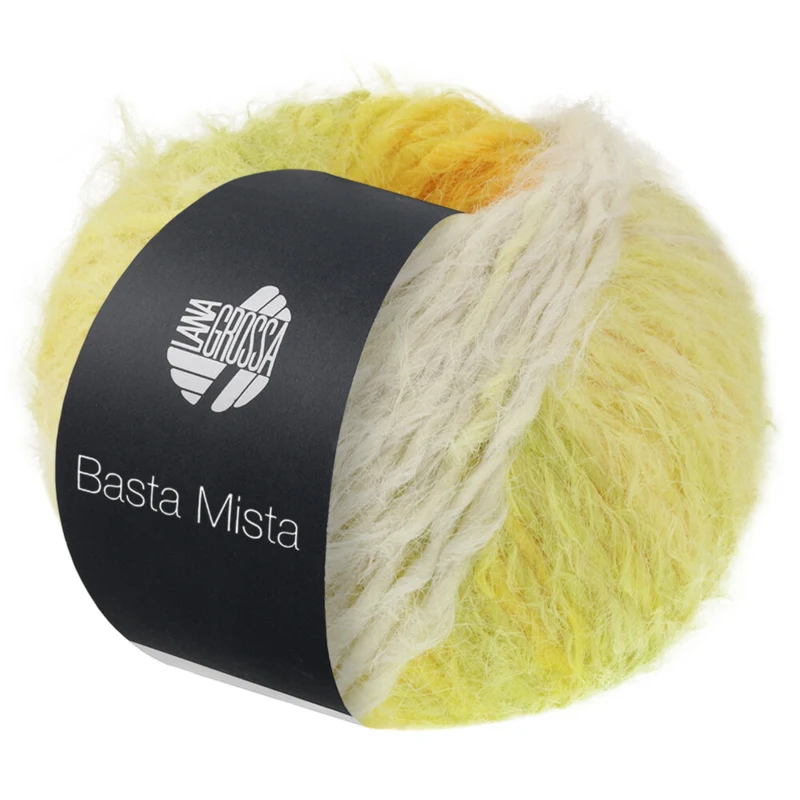 Lana Grossa Basta Mista 114 Greige/Vanille/Jaune/Jaune vert/Tournesol/Orange