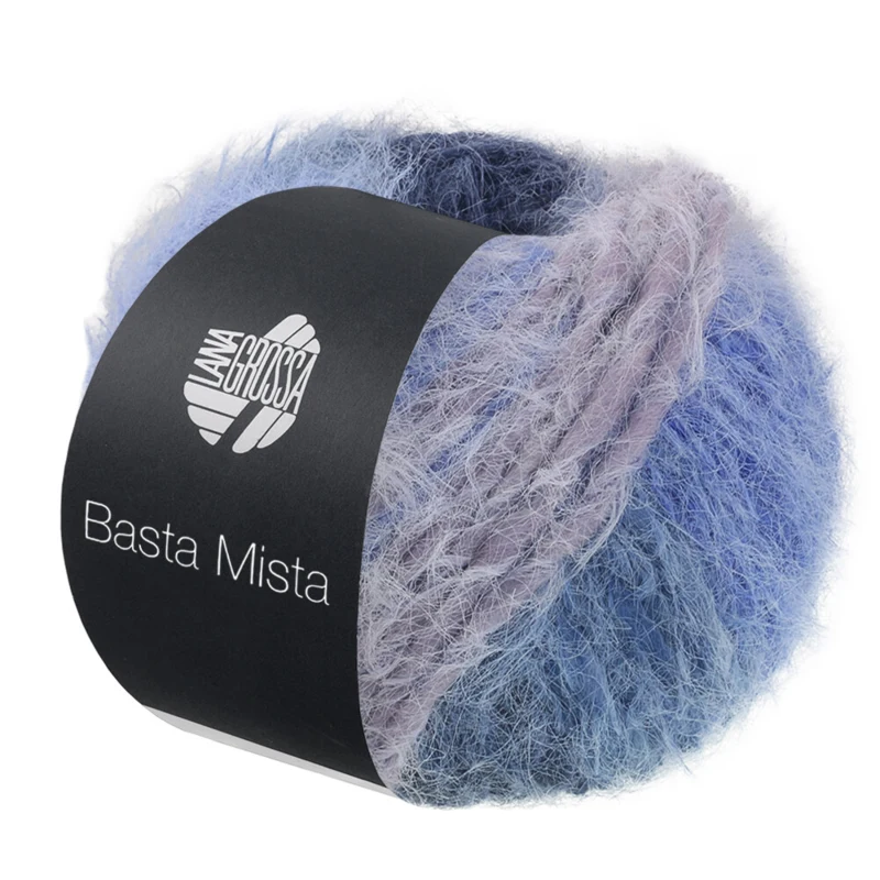 Lana Grossa Basta Mista 122 Nachtblauw/koningsblauw/jeansblauw/grijs/lichtgrijs