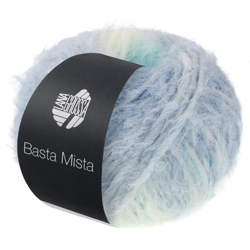 Lana Grossa Basta Mista 116 Blanc cassé/Gris clair/Gris bleu/Vert blanc/Turquoise/Turquoise menthe