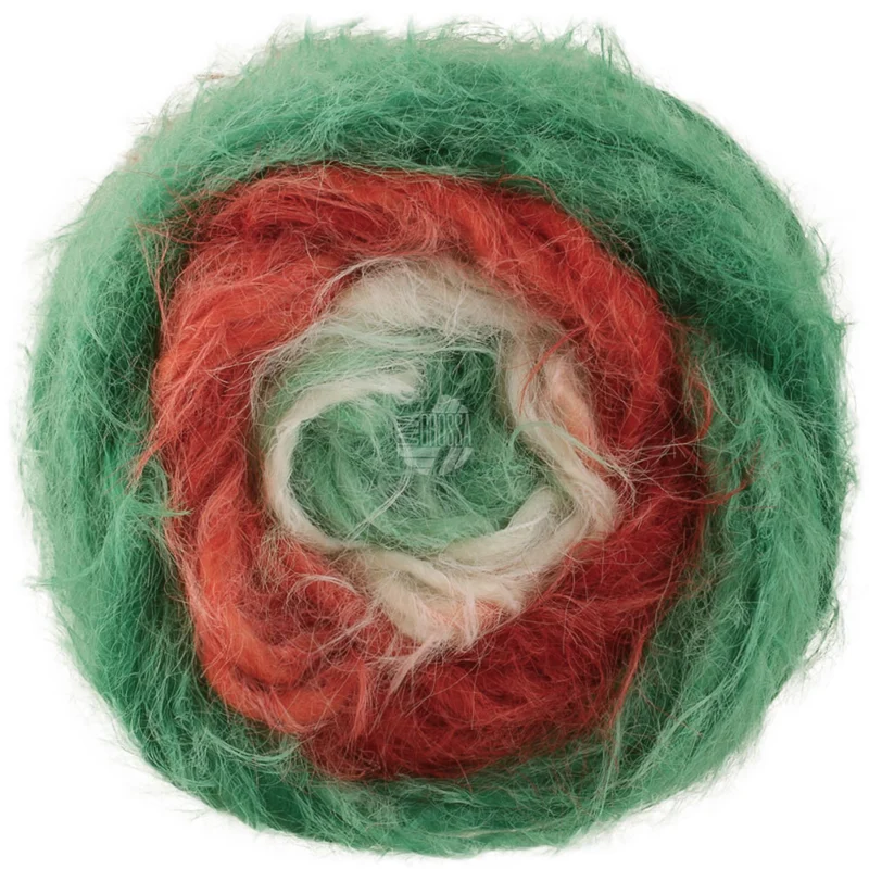 Lana Grossa Basta Mista 799 Vert/Blanc/Rouge