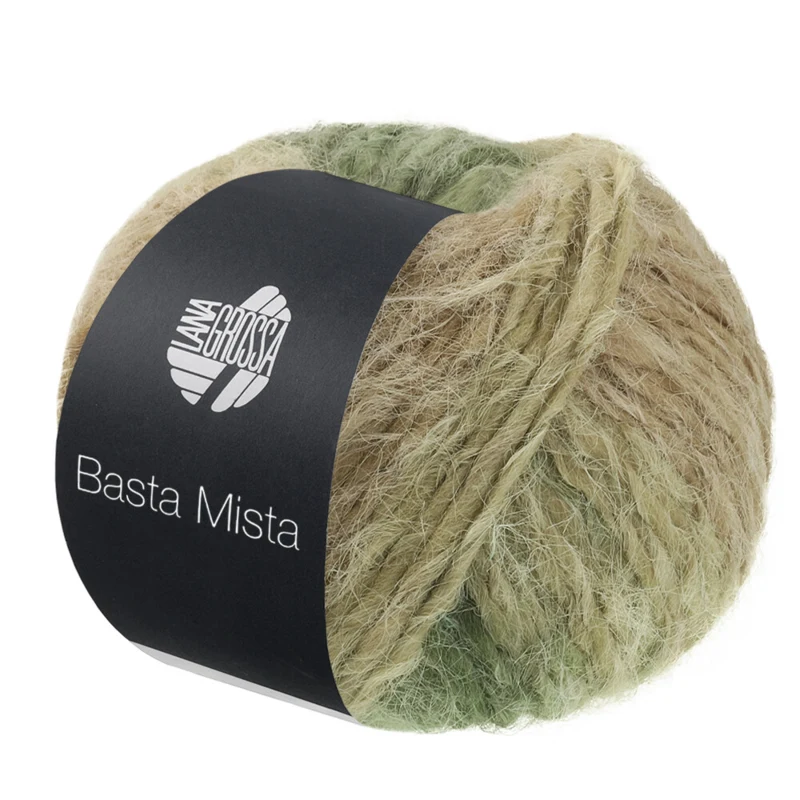 Lana Grossa Basta Mista 120 Jadegroen/grijsgroen/resedagroen/camel/taupe