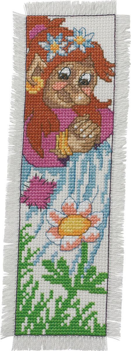 Kit de broderie Marque-pages Trollmor 7 x 22 cm