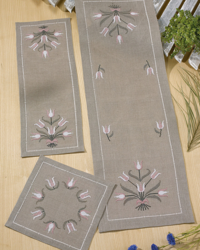 Kit de Broderie Tulipes 29 x 29 cm