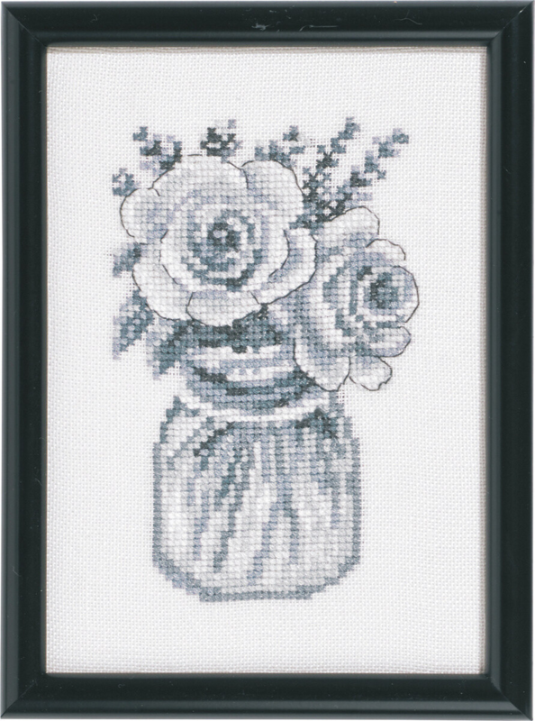 Kit de Broderie Roses 12 x 17 cm
