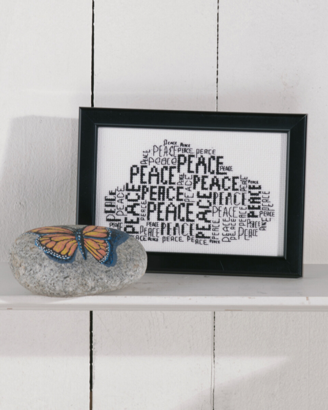 Kit de broderie Paix dans un nuage 9 x 14 cm