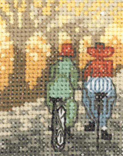 Kit de broderie Vélos 5 x 6,5 cm