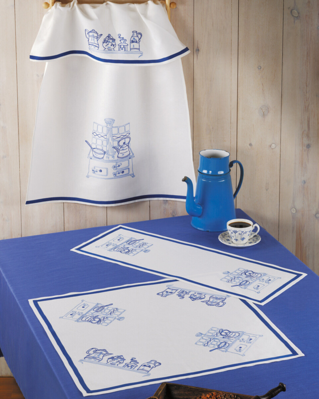 Kit de Broderie TG avec fil cuisinière + ruban 63x63 cm