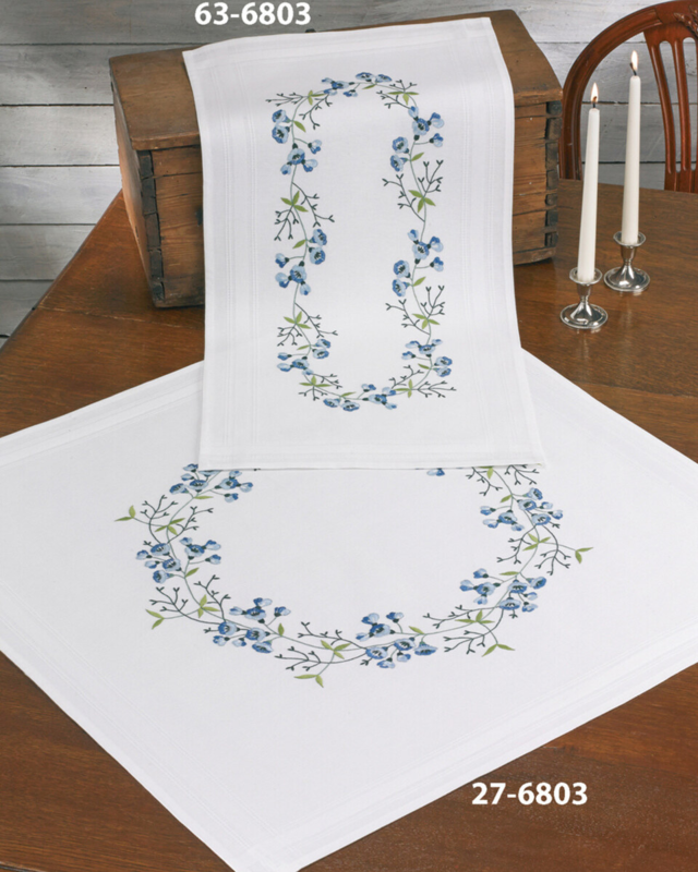 Borduurpakket Klokjesbloemen 80 x 80 cm