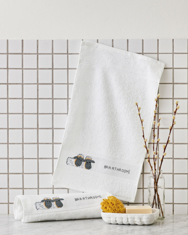 Kit de broderie Salle de bain 30 x 50 cm