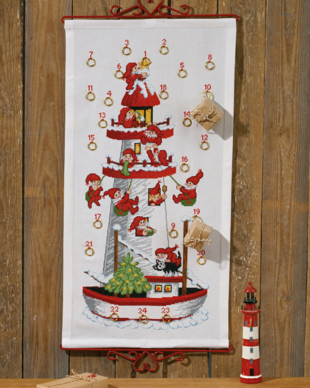 Borduurset Kerstman Vuurtoren B5125/35 35 x 68 cm