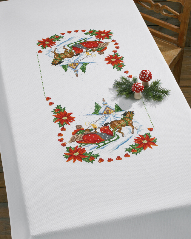 Kit de broderie Église, Traîneau & Étoile 140x220 cm