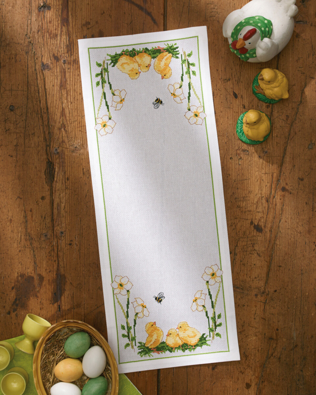 Kit de broderie Rassemblez tous mes poussins 24 x 63 cm