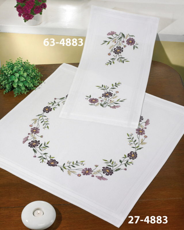 Kit de Broderie Fleurs 40 x 80 cm
