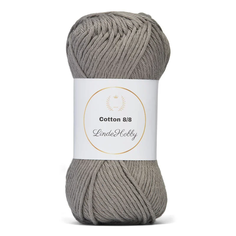 LindeHobby Cotton 8/8 – Natural Harmony, 10 pelotes 069 Grigio Medio