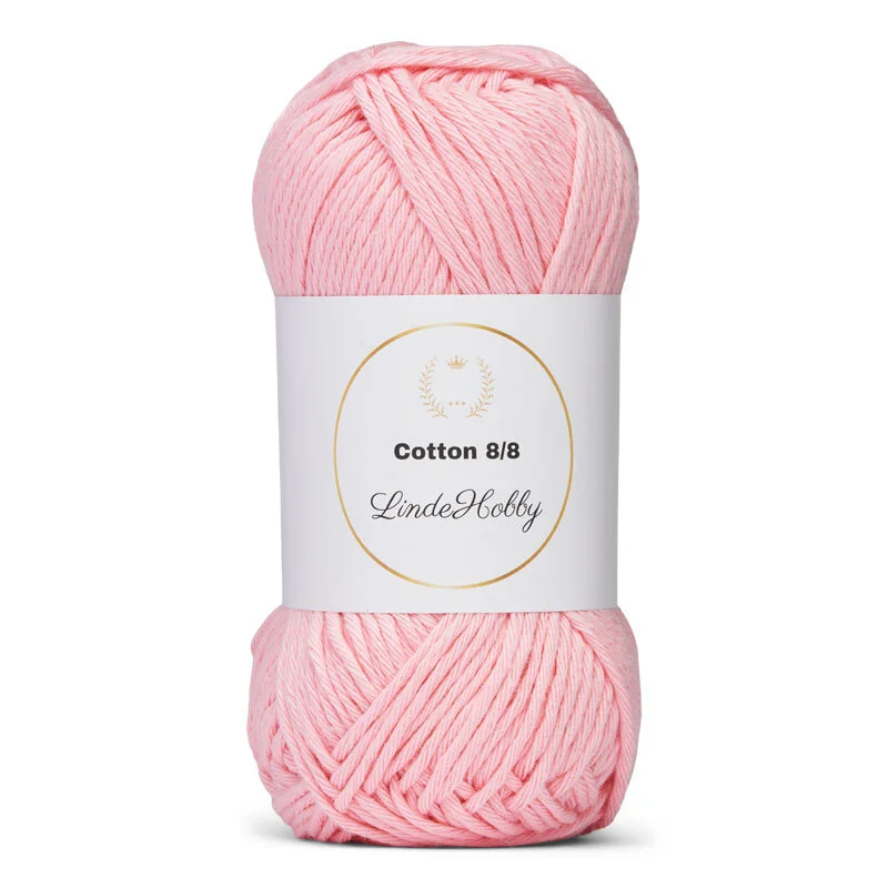 LindeHobby Cotton 8/8 - Soft Pastel Dream, 10 pelotes 094 Azalea