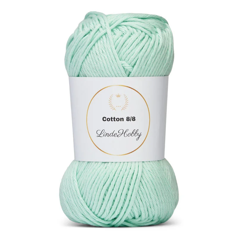 LindeHobby Cotton 8/8 - Soft Pastel Dream, 10 pelotes 046 Light Acqua