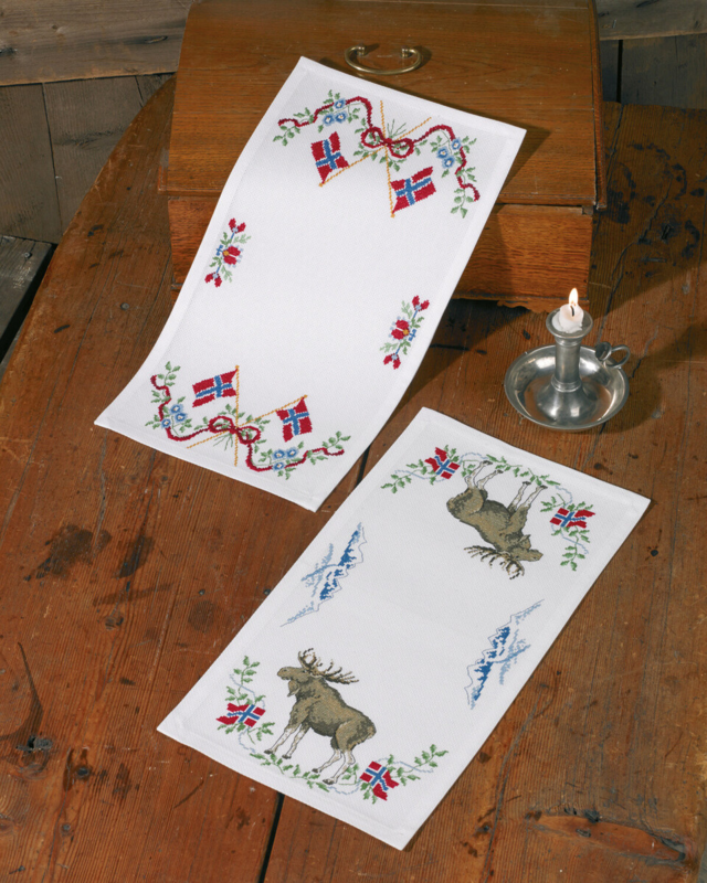 Kit de Broderie Salutations de Norvège Drapeau 25 x 48 cm