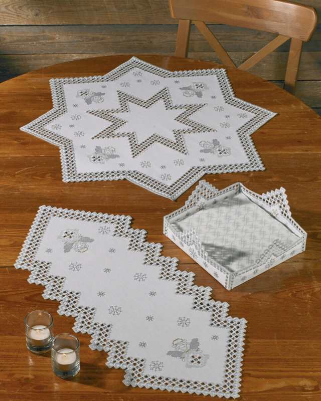 Kit de Broderie Hivernal Hardanger 29 x 67 cm