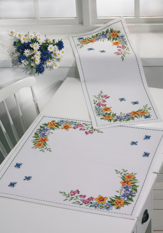 Kit de broderie Printemps 34 x 89 cm