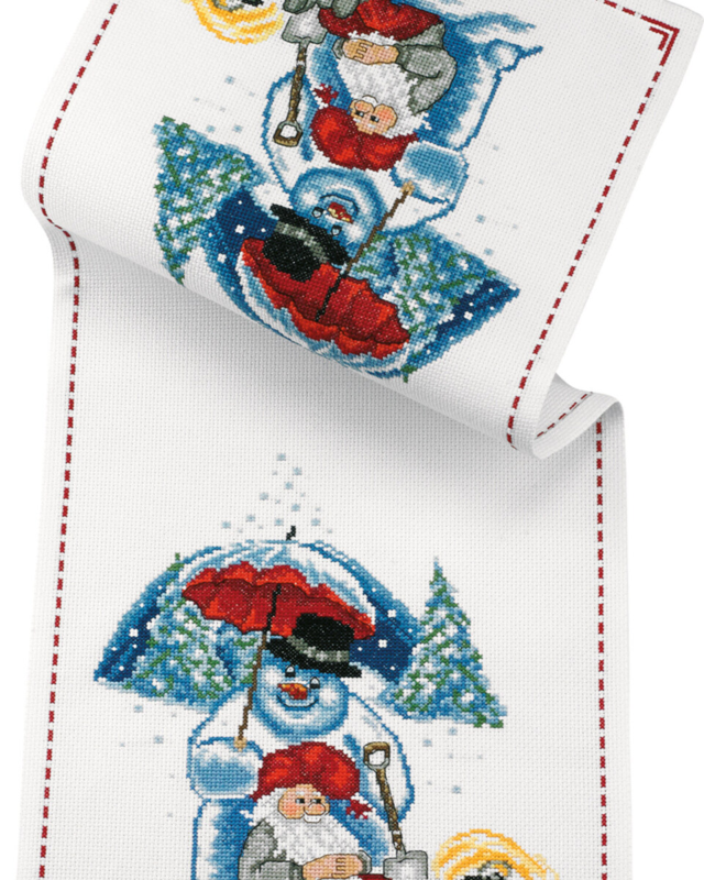 Kit de broderie chemin de table Frost 26 x 64 cm