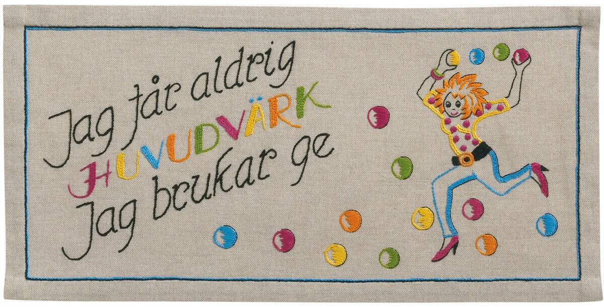 Borduurpakket Hoofdpijn 49 x 24 cm
