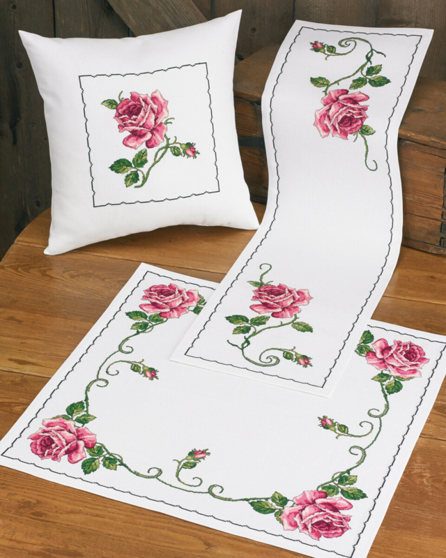 Kit de broderie Rose 29 x 98 cm