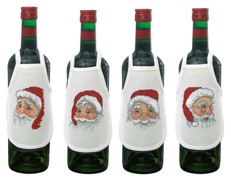 Borduurpakket 4 kabouterhoofden 10 x 15 cm