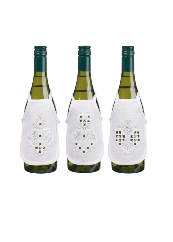 Borduurpakket Hardanger hart zilver 10 x 15 cm