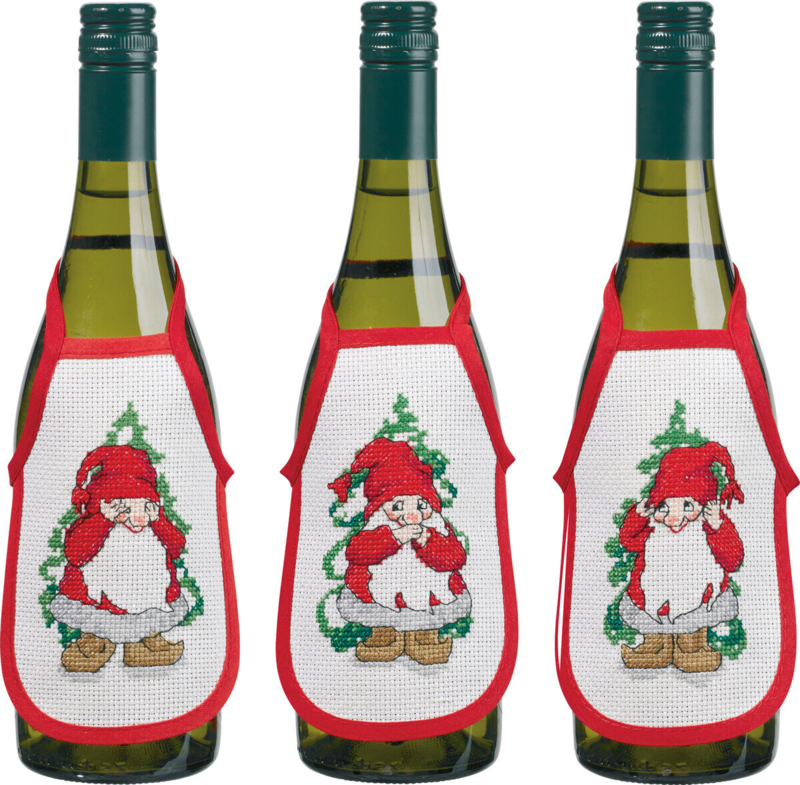 Borduurpakket Drie kabouters 3 stuks 10 x 15 cm