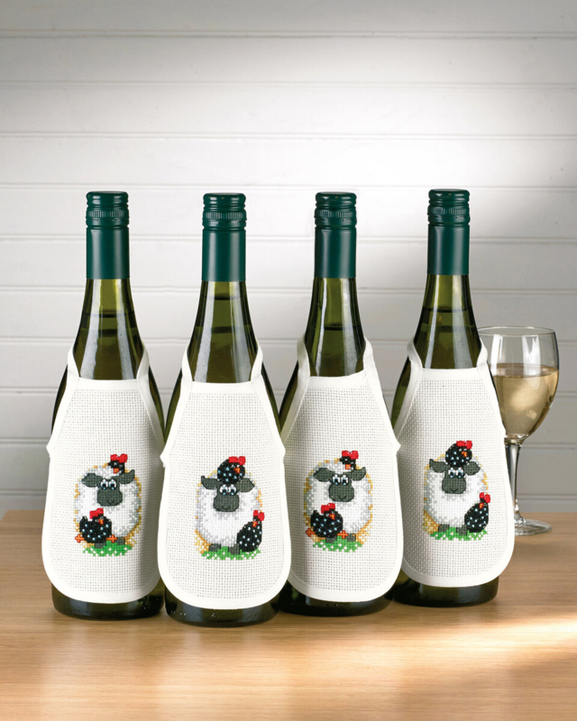 Borduurpakket Schort Schaap 4 x 10 x 15 cm