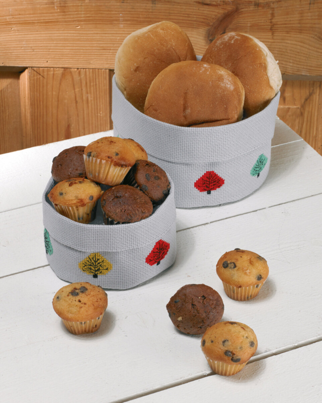 Kit de broderie Petit panier arbres 13 Ø